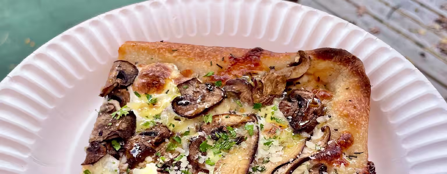 Wild Mushrooms White Truffle Oil slice