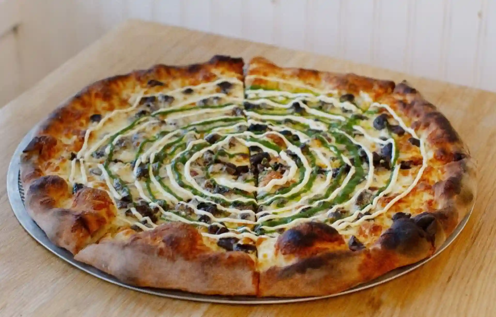 Mushroom Pesto slice